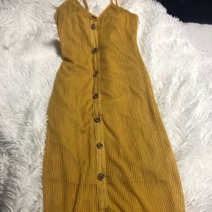 Mustard mid maxi dress
